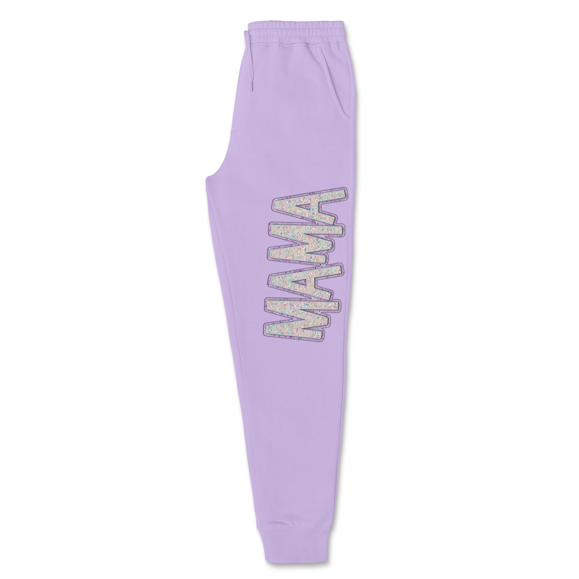 Women's Pastel Sequin Mama Joggers