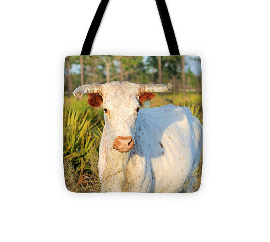 Majestic Horned Bull near Orlando Florida - Tote Bag