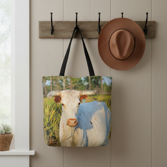 Majestic Horned Bull near Orlando Florida - Tote Bag