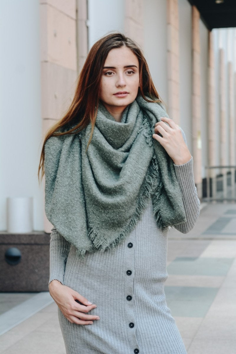 Mohair Square Blanket Scarf