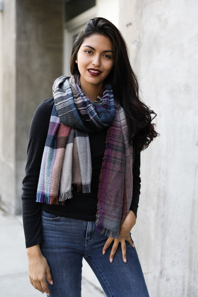 Multicolor Plaid Scarf