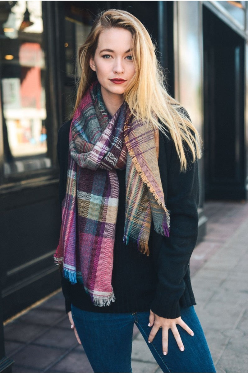 Multicolor Plaid Scarf