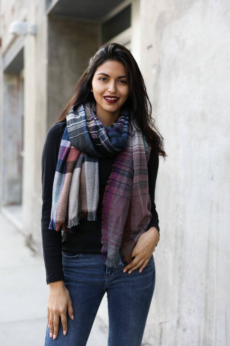 Multicolor Plaid Scarf