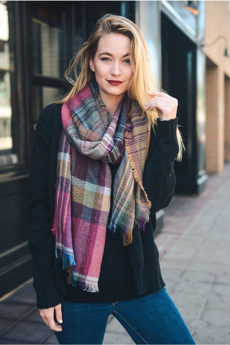 Multicolor Plaid Scarf