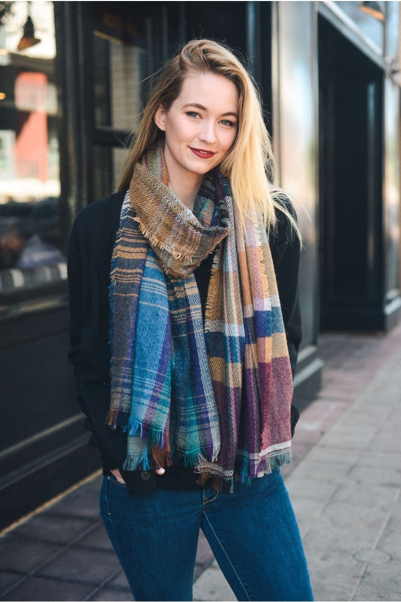 Multicolor Plaid Scarf