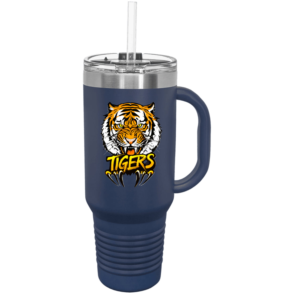 Tiger with Claws Polar Camel 40 oz. Travel Mug with Handle & Straw