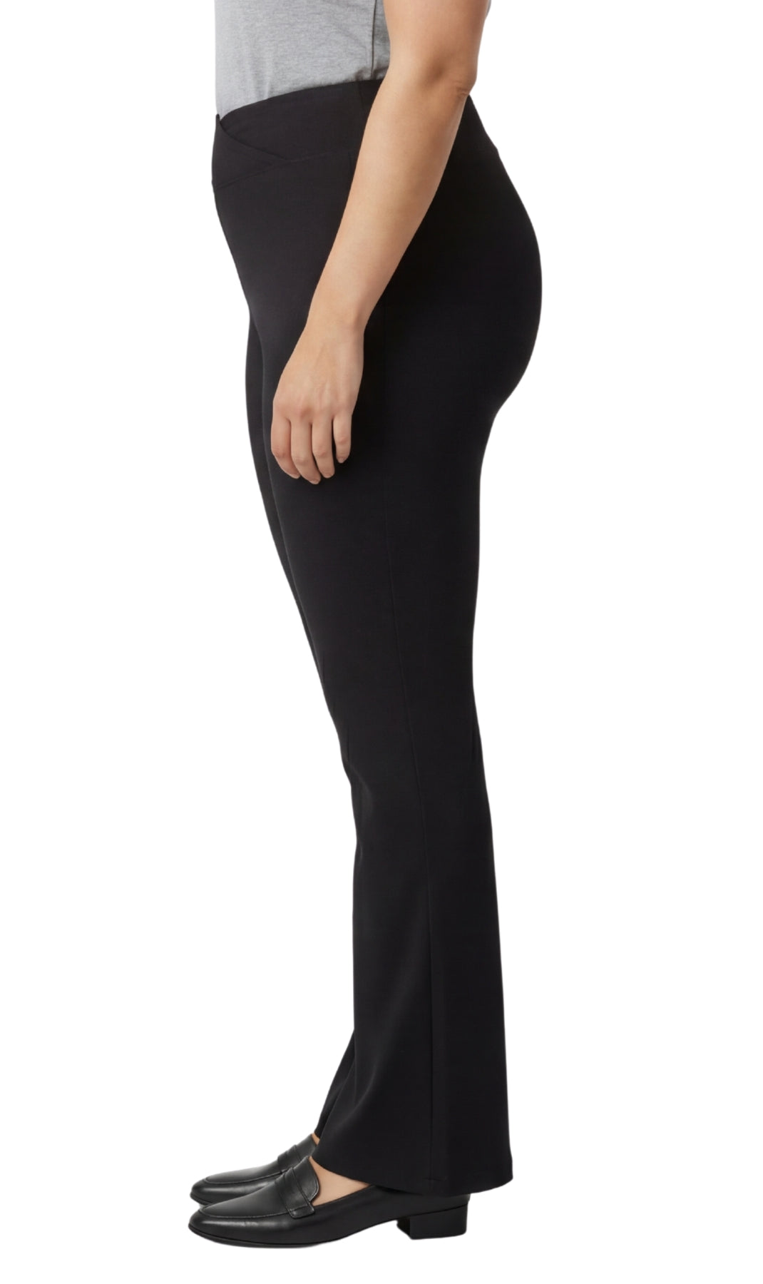 Women's Pull-on Cotton Stretch Bootcut Flare Leggings with a Crossover waistband