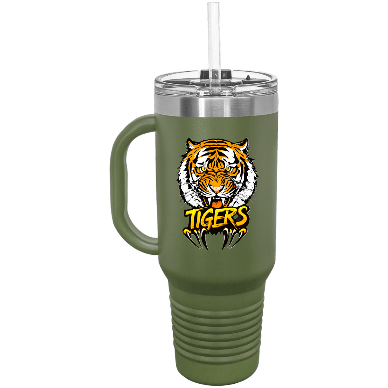 Tiger with Claws Polar Camel 40 oz. Travel Mug with Handle & Straw
