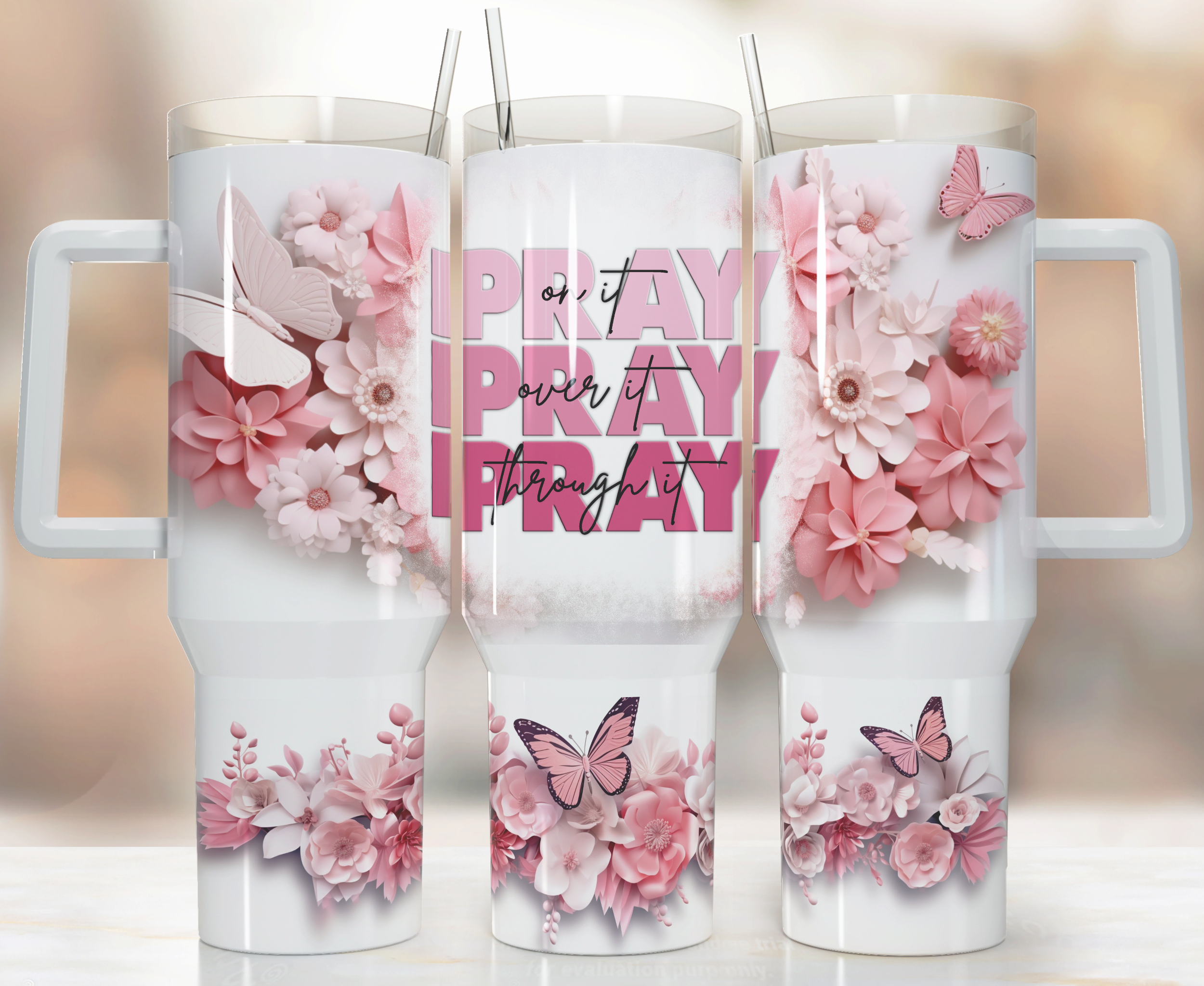 Pray Over it Pray Through it 40oz Tumbler