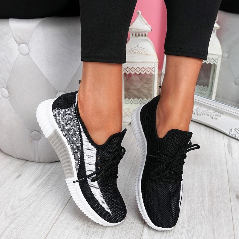 Women's Elegant Lace Up Mesh Round Toe Casual Sneakers