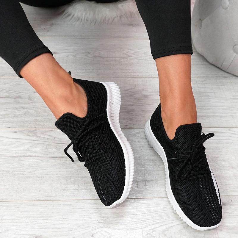 Women's Elegant Lace Up Mesh Round Toe Casual Sneakers