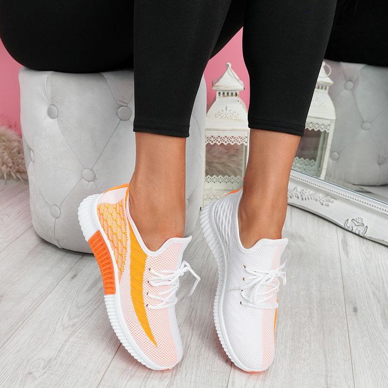 Women's Elegant Lace Up Mesh Round Toe Casual Sneakers