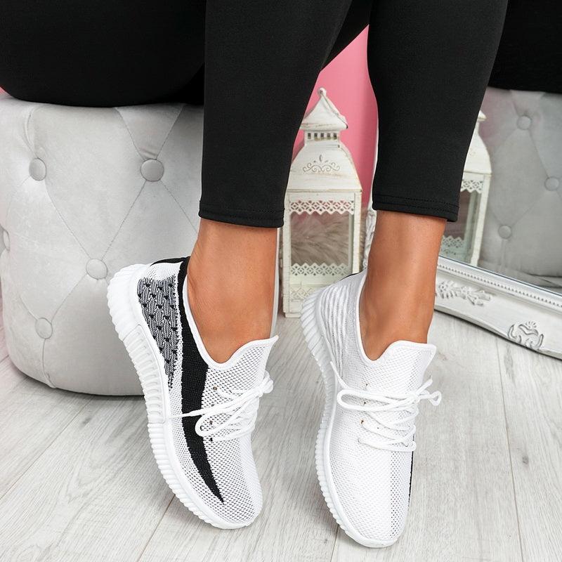 Women's Elegant Lace Up Mesh Round Toe Casual Sneakers