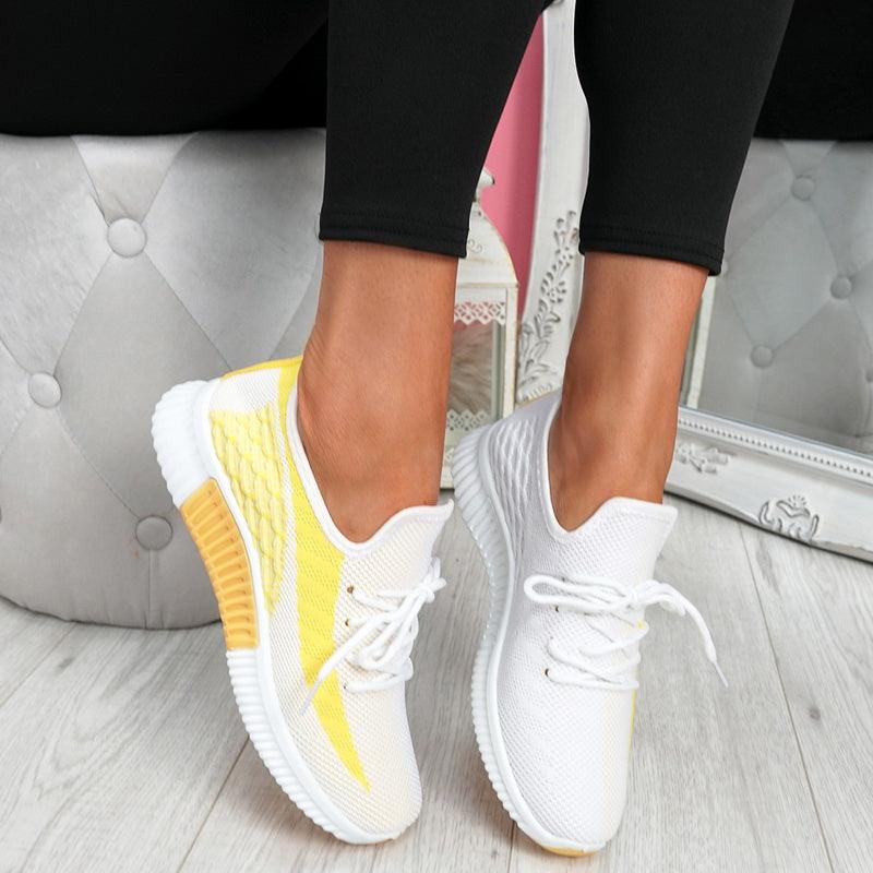 Women's Elegant Lace Up Mesh Round Toe Casual Sneakers