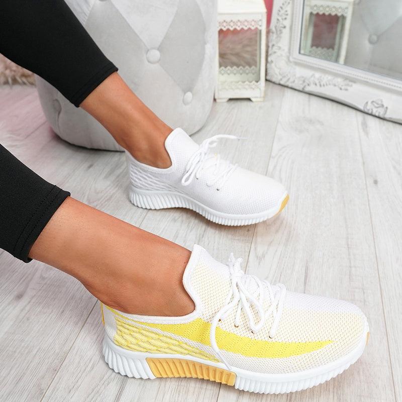 Women's Elegant Lace Up Mesh Round Toe Casual Sneakers