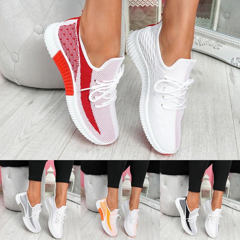 Women's Elegant Lace Up Mesh Round Toe Casual Sneakers