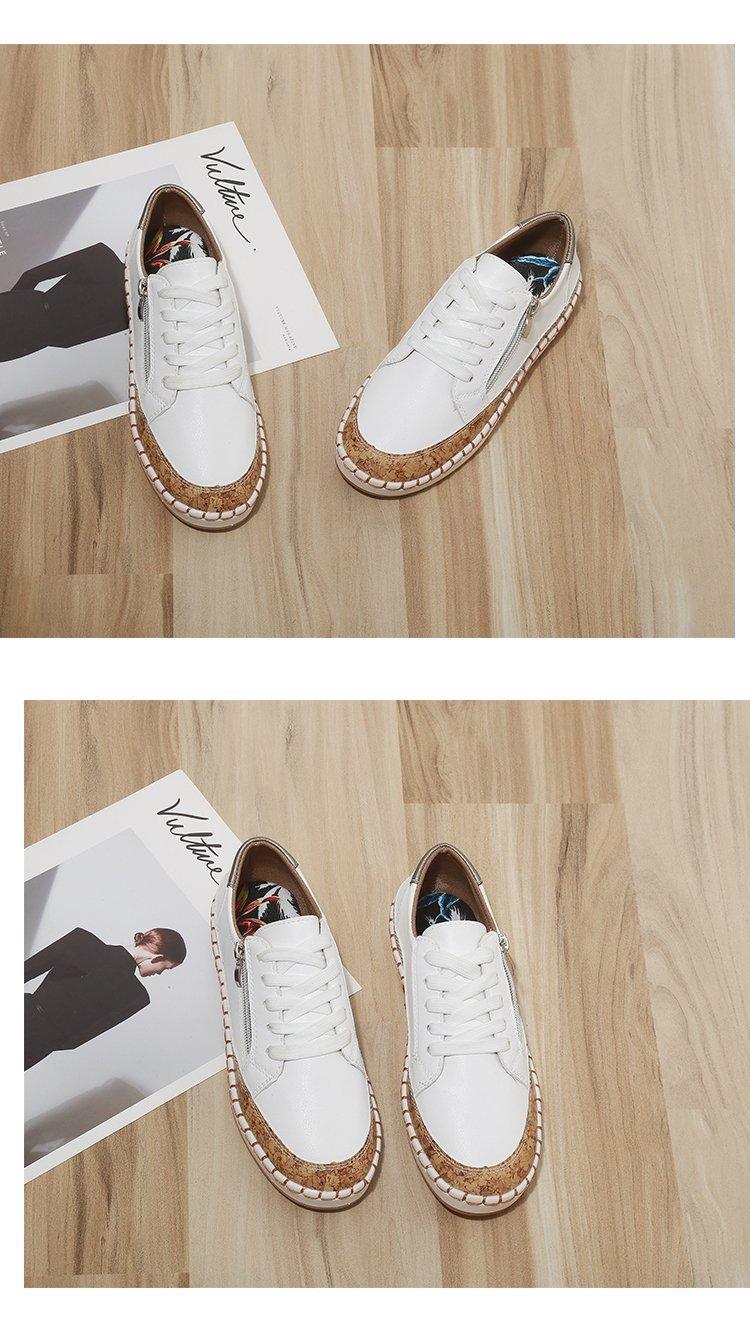Women's High-Quality Boho Colorful Floral Design Lace-up Flat Casual Sneakers Shoes