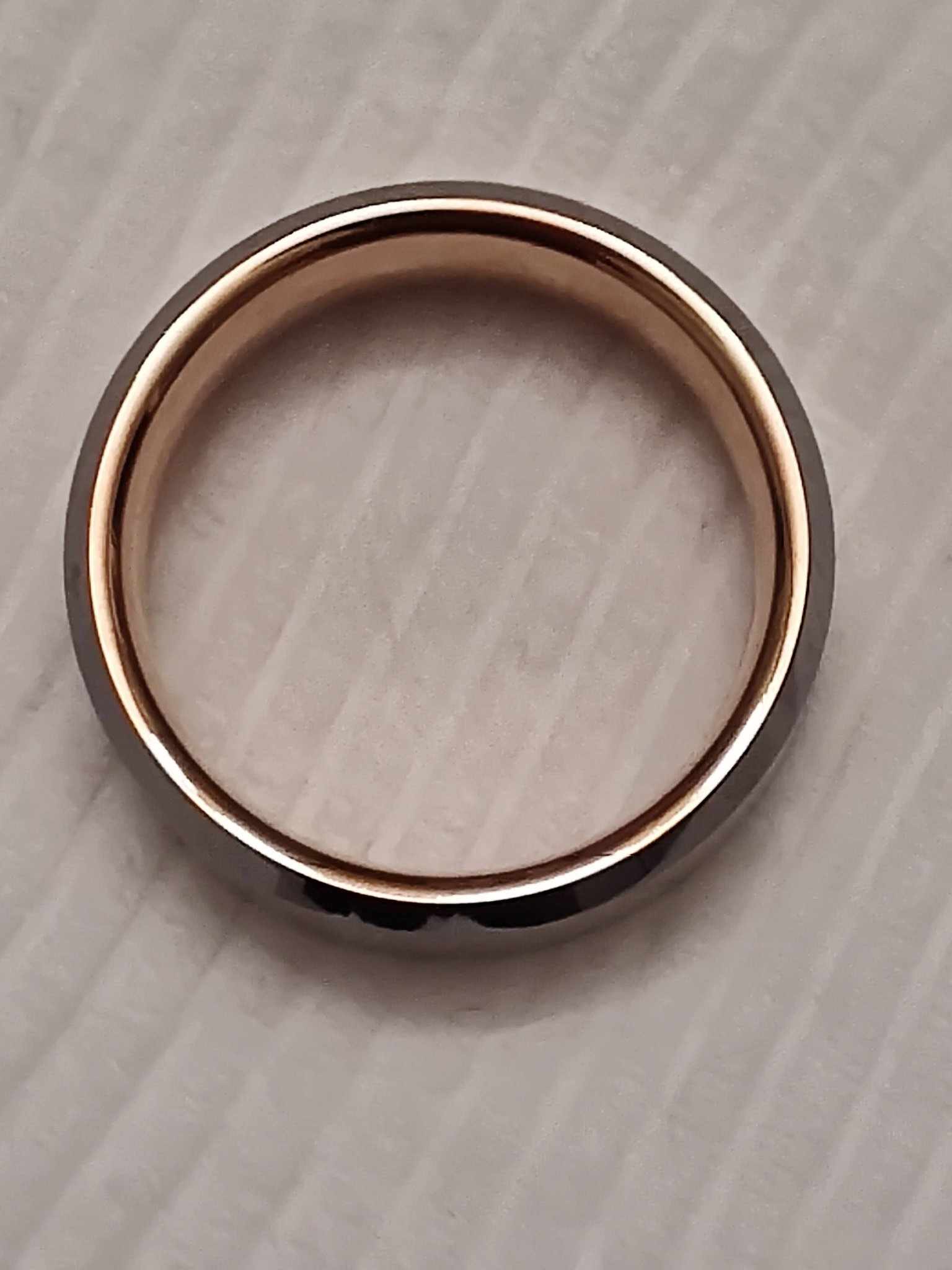 Gold Tone Tungsten Carbide Men's Wedding Band