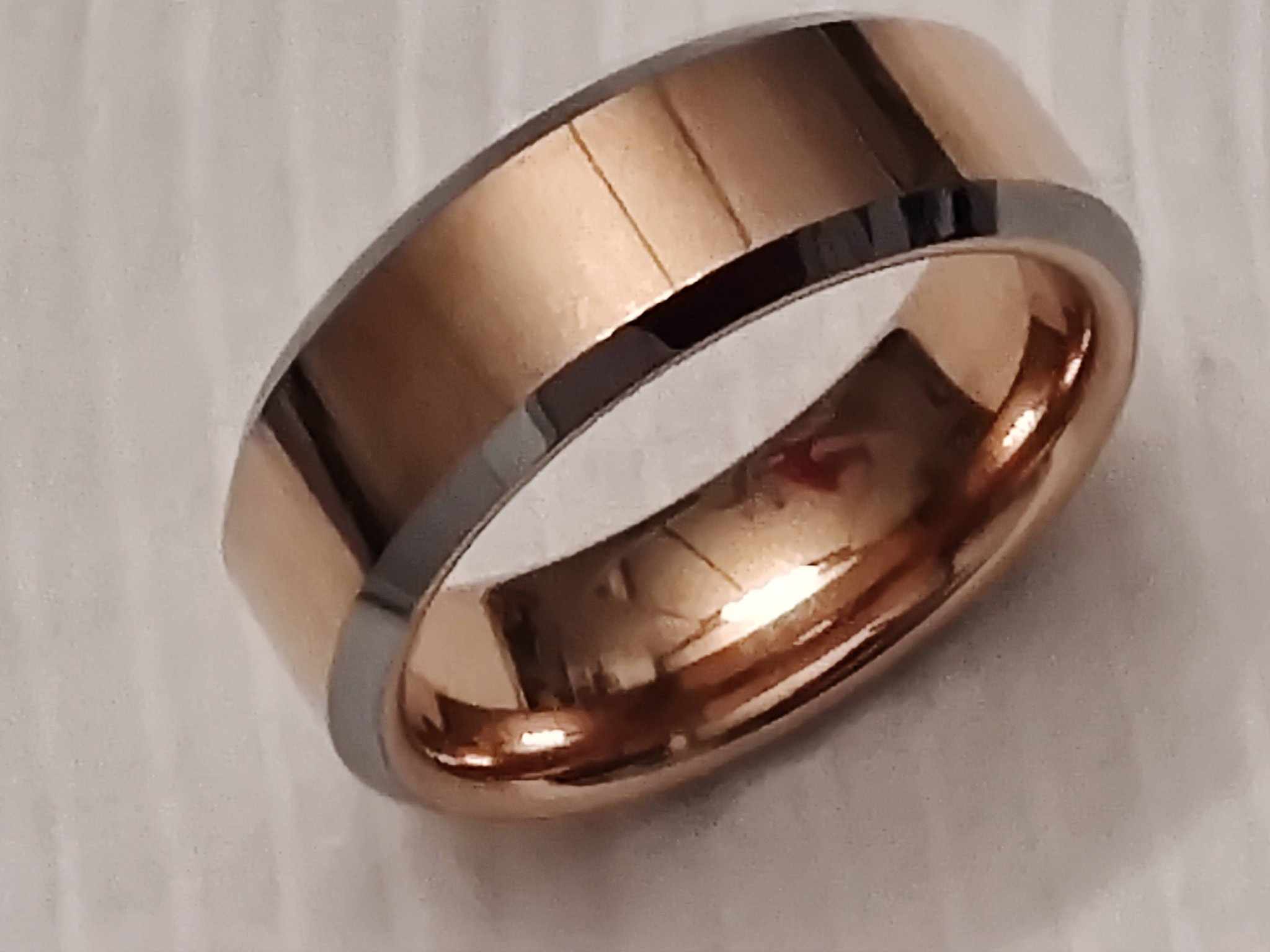 Gold Tone Tungsten Carbide Men's Wedding Band