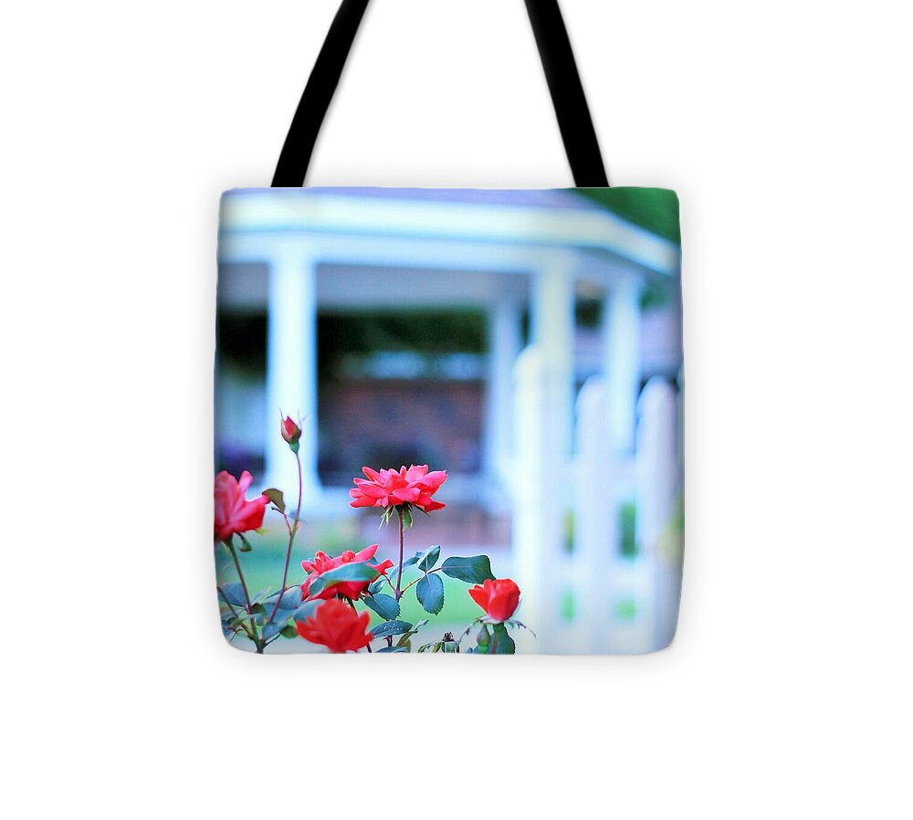 Red Flowers in Bloom Poly-poplin Tote Bag