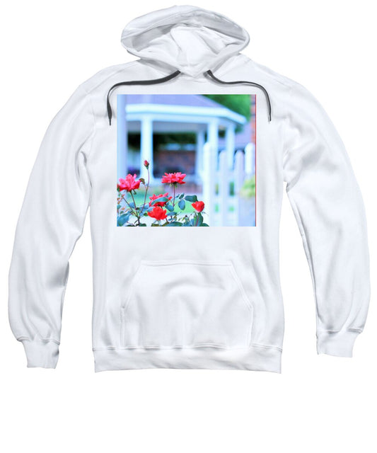 Red Flowers in Bloom Sweatshirt Hoodie