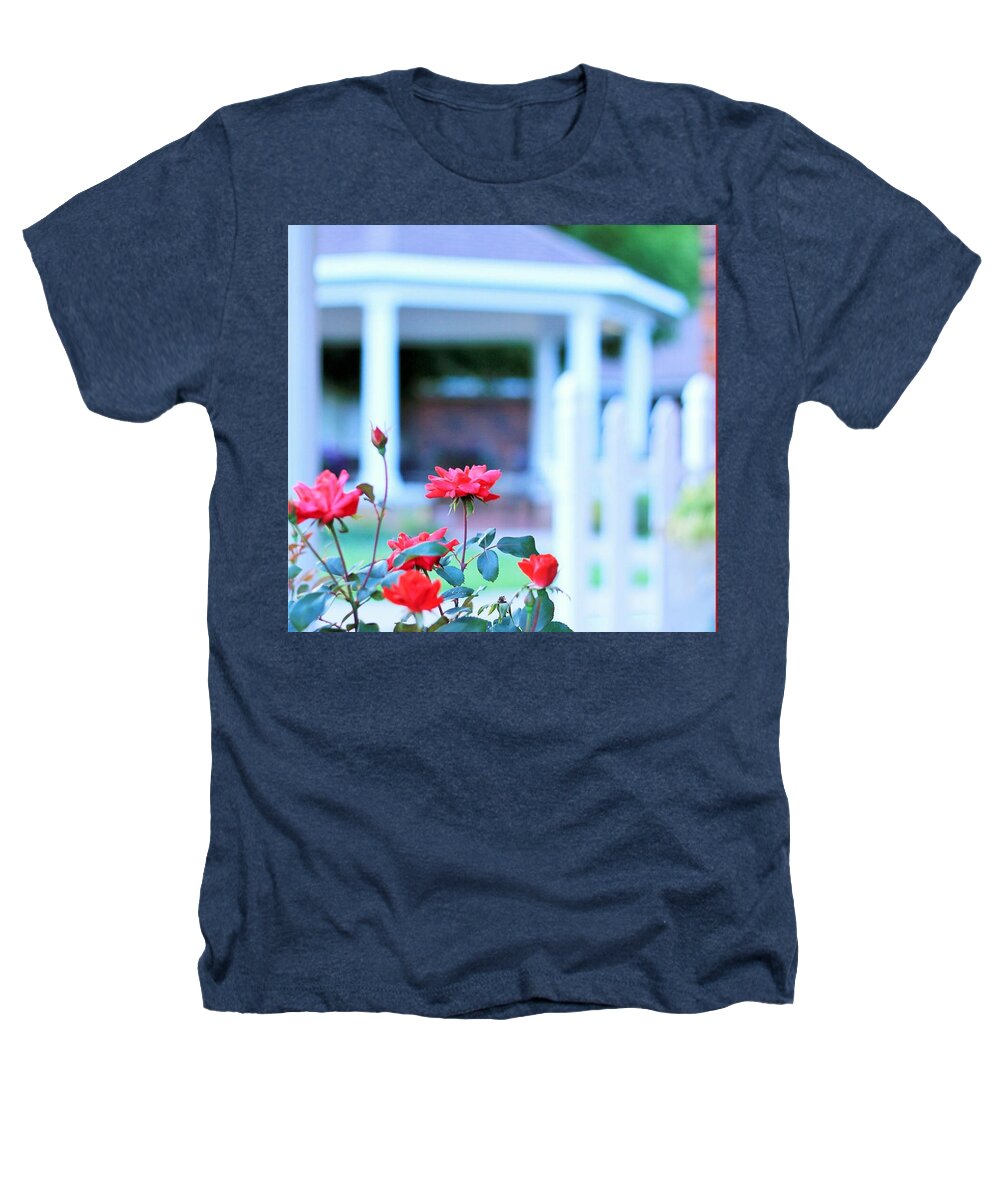 Red Flowers in Bloom Heathers Graphic T-shirt
