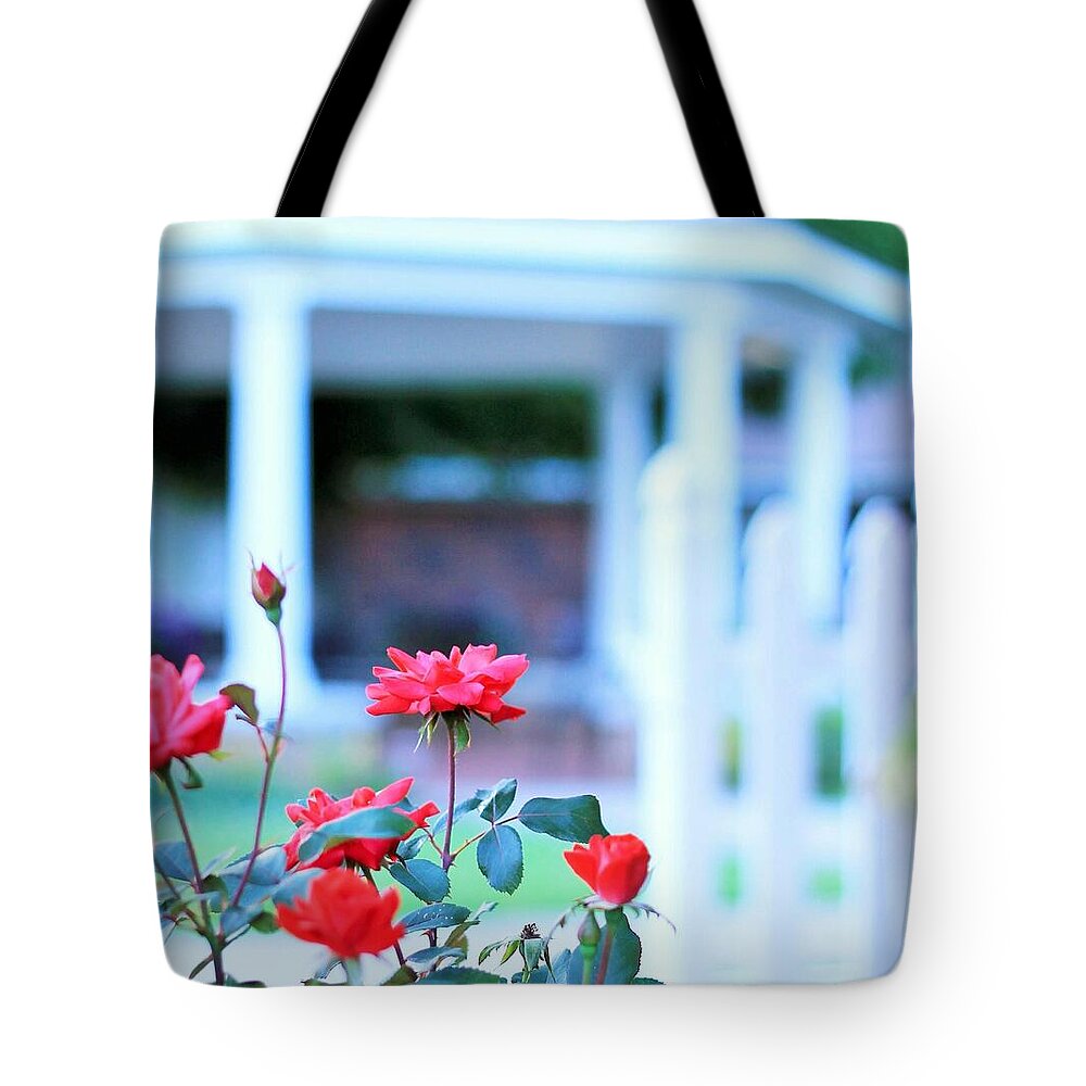 Red Flowers in Bloom - Tote Bag