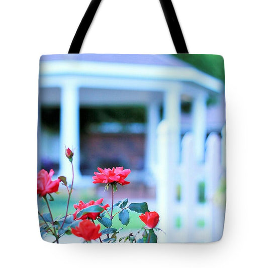 Red Flowers in Bloom Poly-poplin Tote Bag