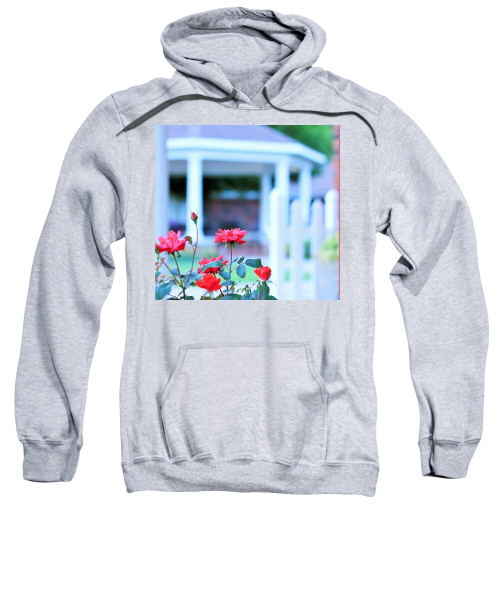 Red Flowers in Bloom Sweatshirt Hoodie