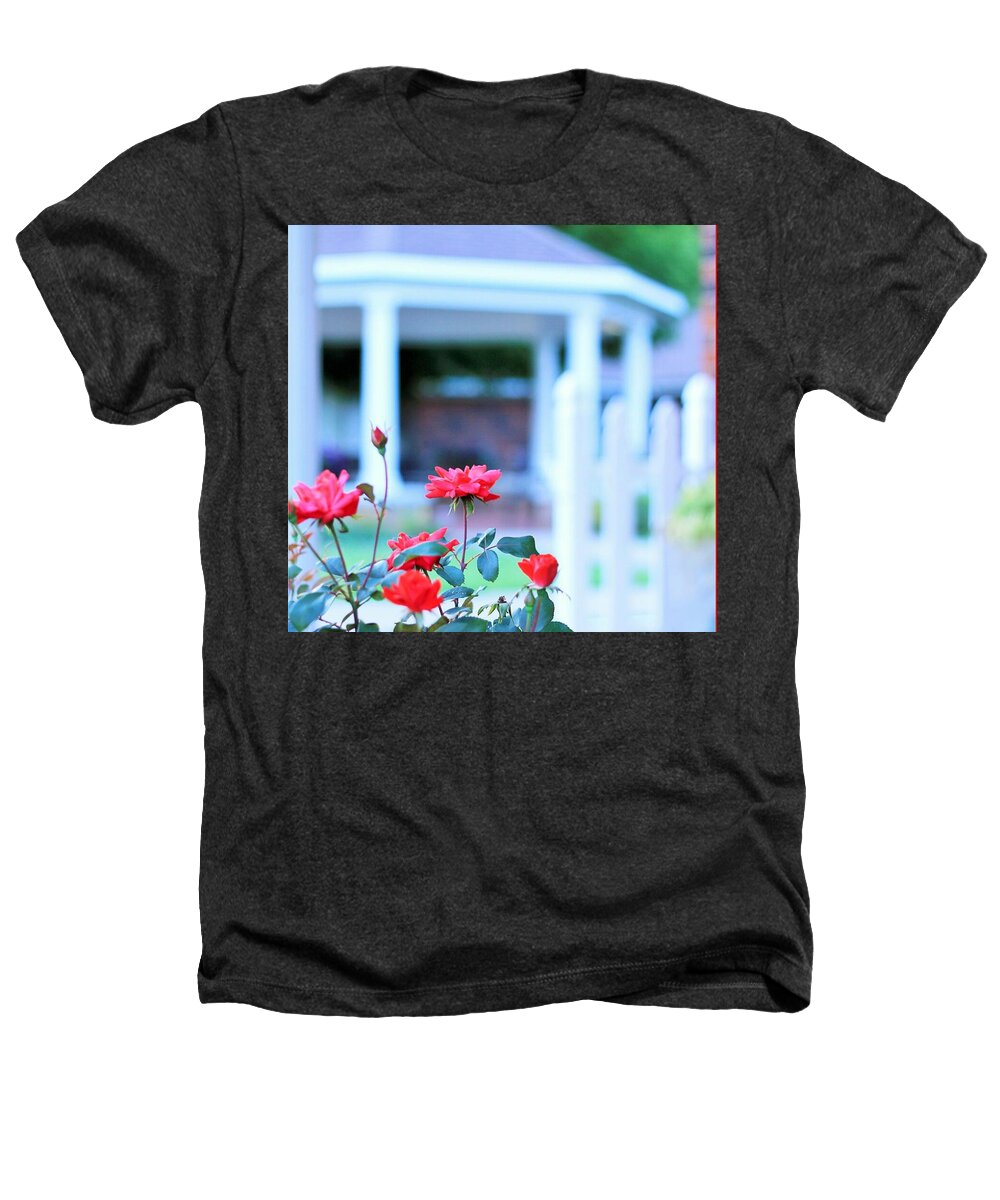 Red Flowers in Bloom Heathers Graphic T-shirt