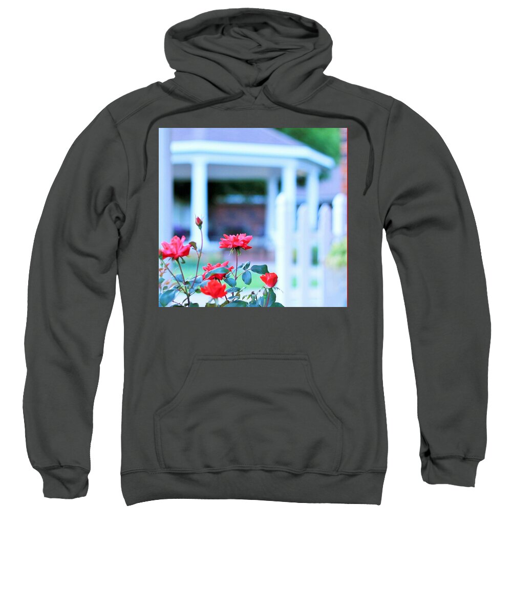 Red Flowers in Bloom Sweatshirt Hoodie