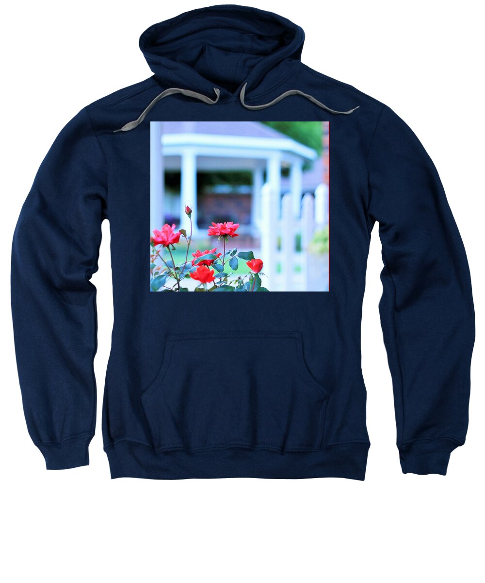 Red Flowers in Bloom Sweatshirt Hoodie