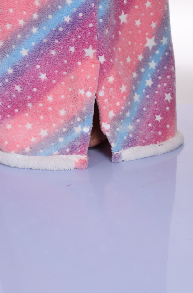 Oversized Wearable Hooded Blanket Glow In The Dark Print for Women