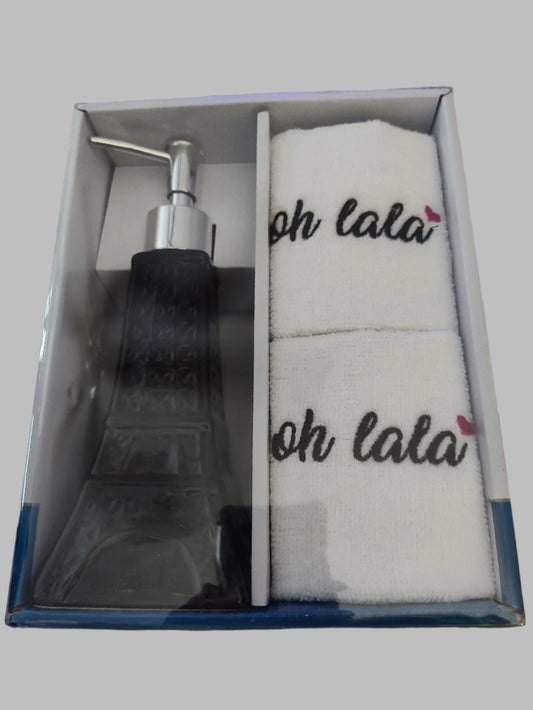 Oh La La Eiffel Tower Bathroom Accessory Kit
