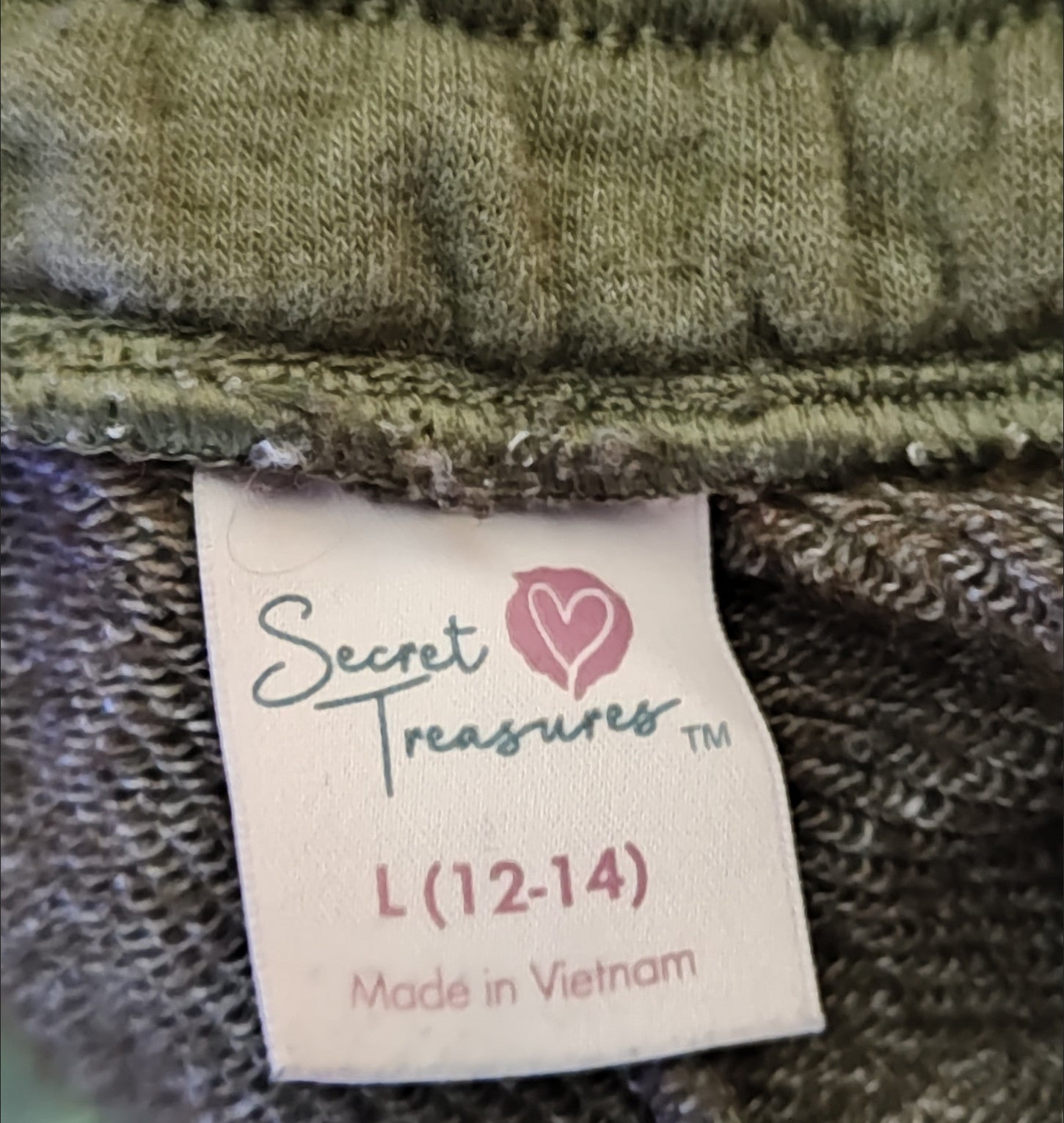 Sweet Treasures Green Lounge Pants - size L (12 - 14)