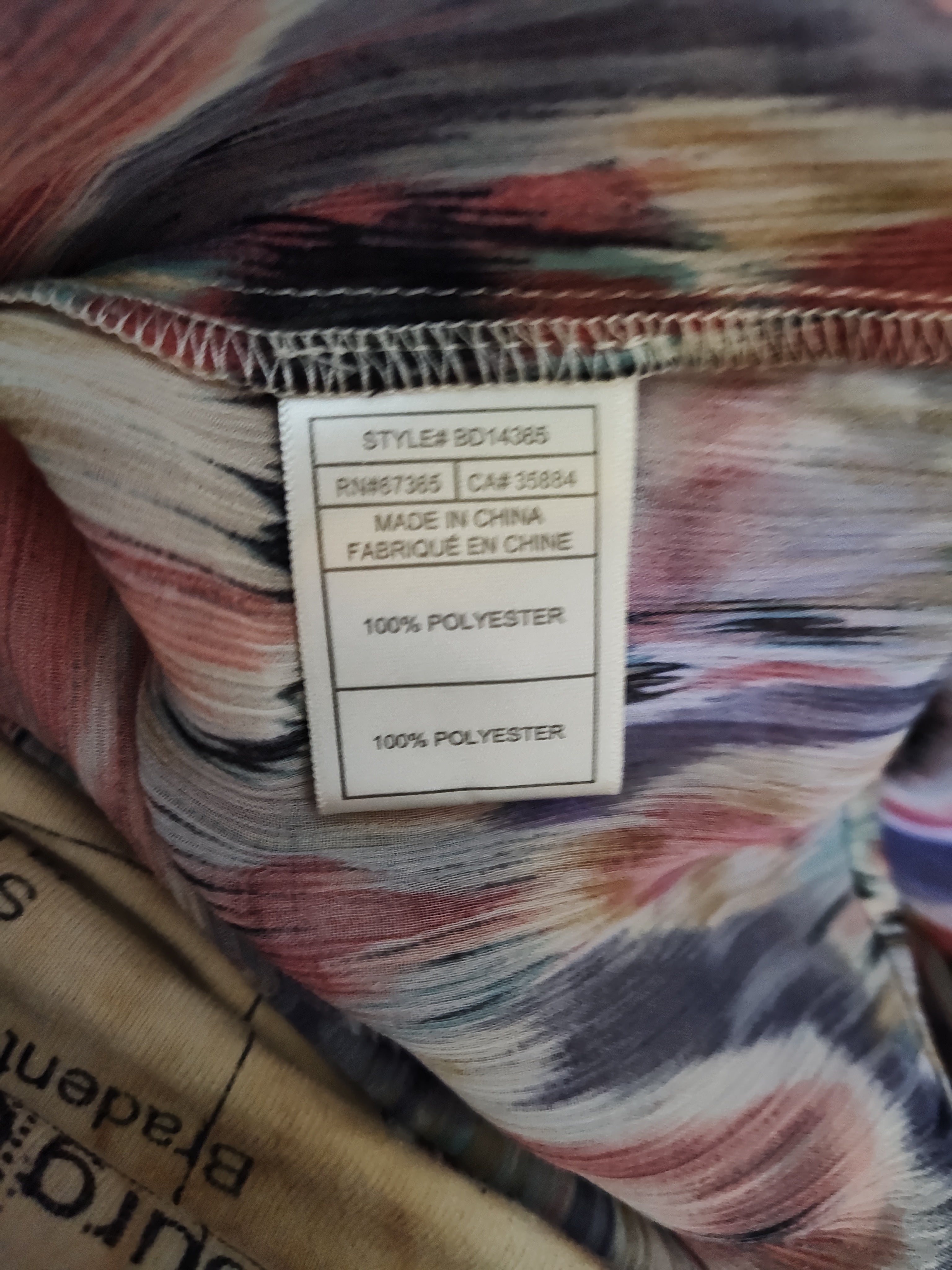 BB Dakota Mesh Orange and Black Blouse - size M