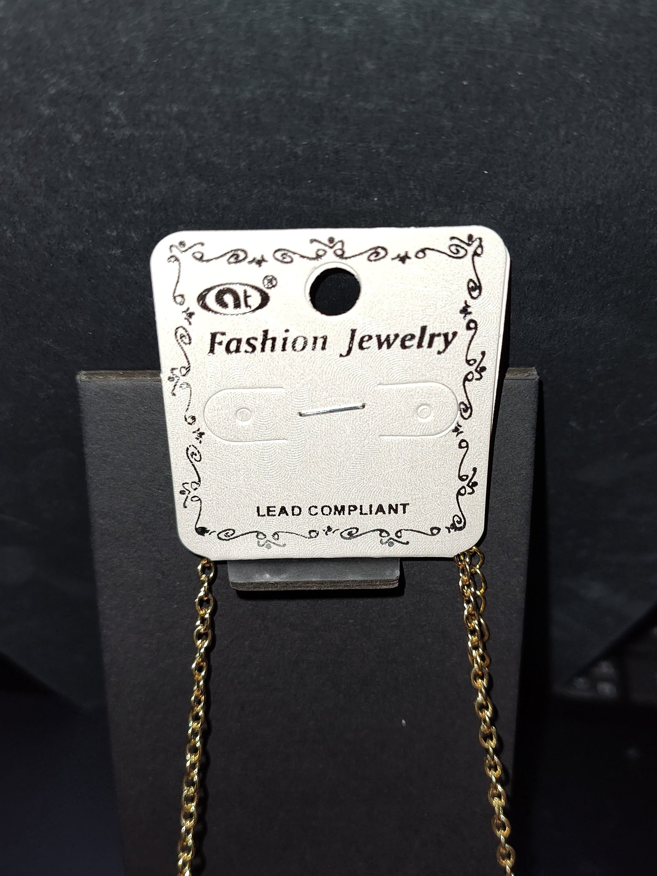 Women's Half Moon Medallion and Gold Chain