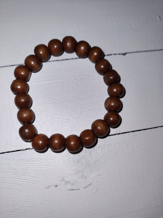 Brown beaded bracelet