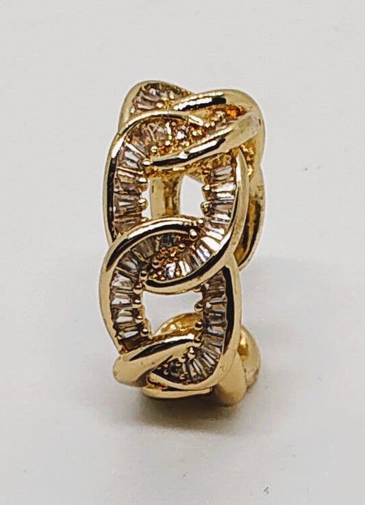 Anillo de cadena dorada
