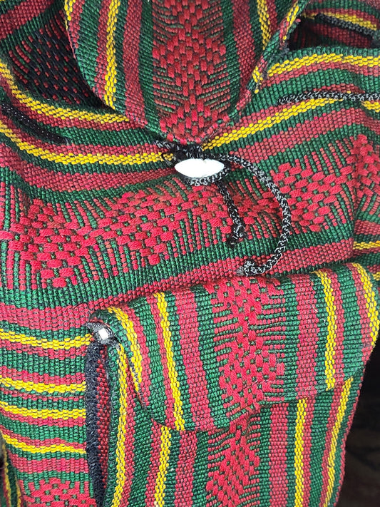 Artesanias Mr. Pinzon Mexican Woven Drawstring Unisex Large Backpack