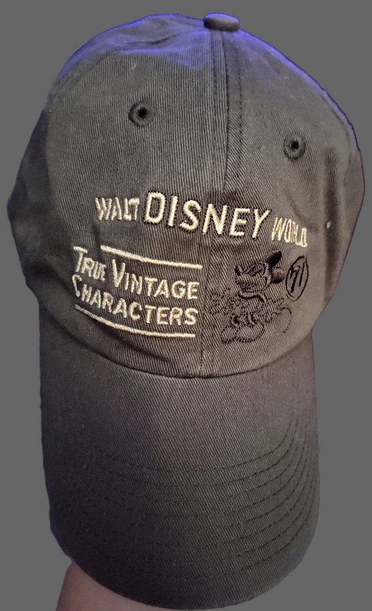 Walt Disney World The Vintage Characters Olive Adjustable Cap