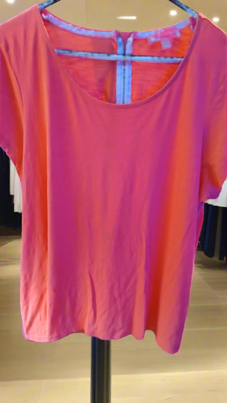 Women's Zenar Coral Plus Size Shirt with Zipper