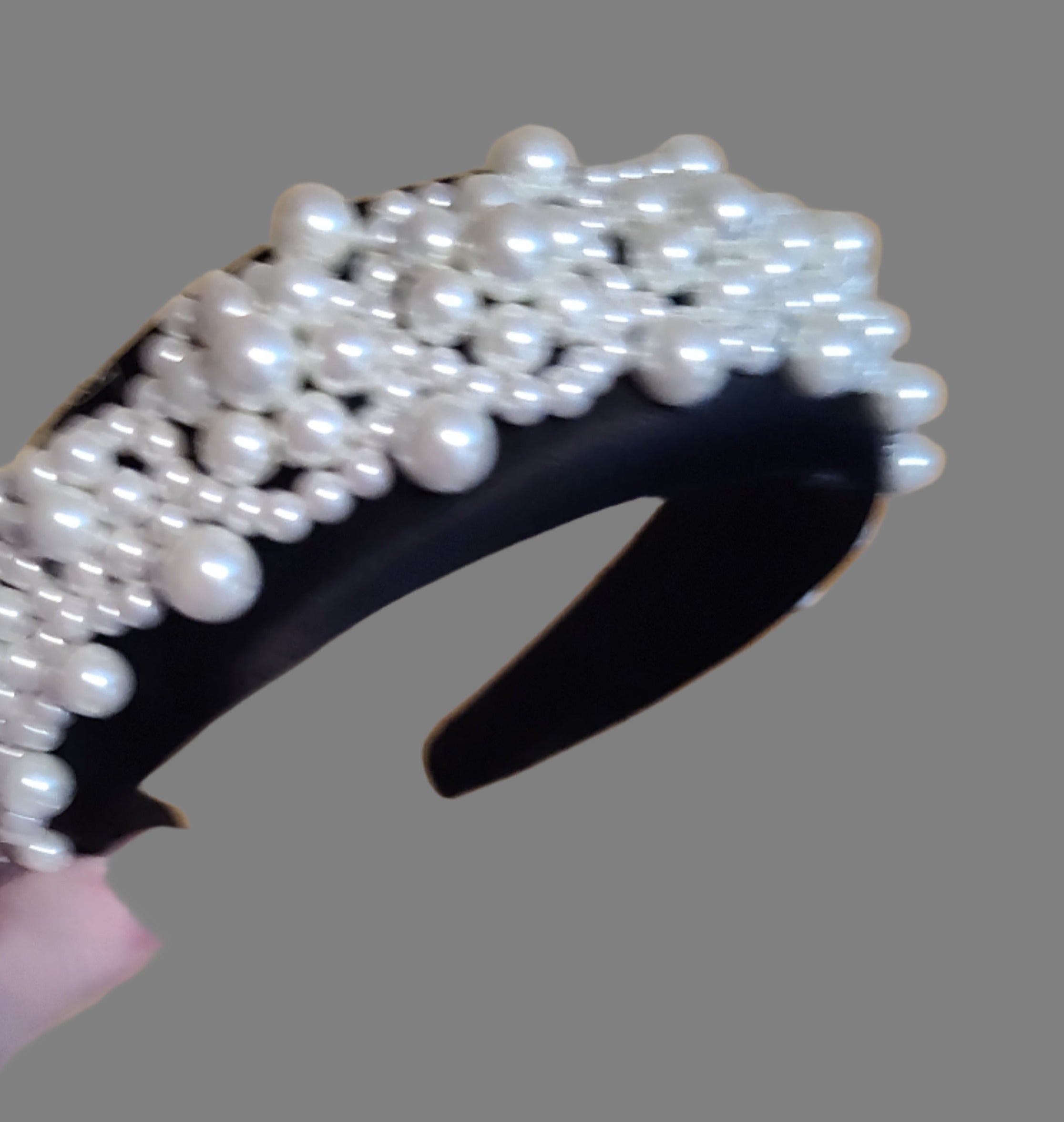 White Pearls Zara Headband