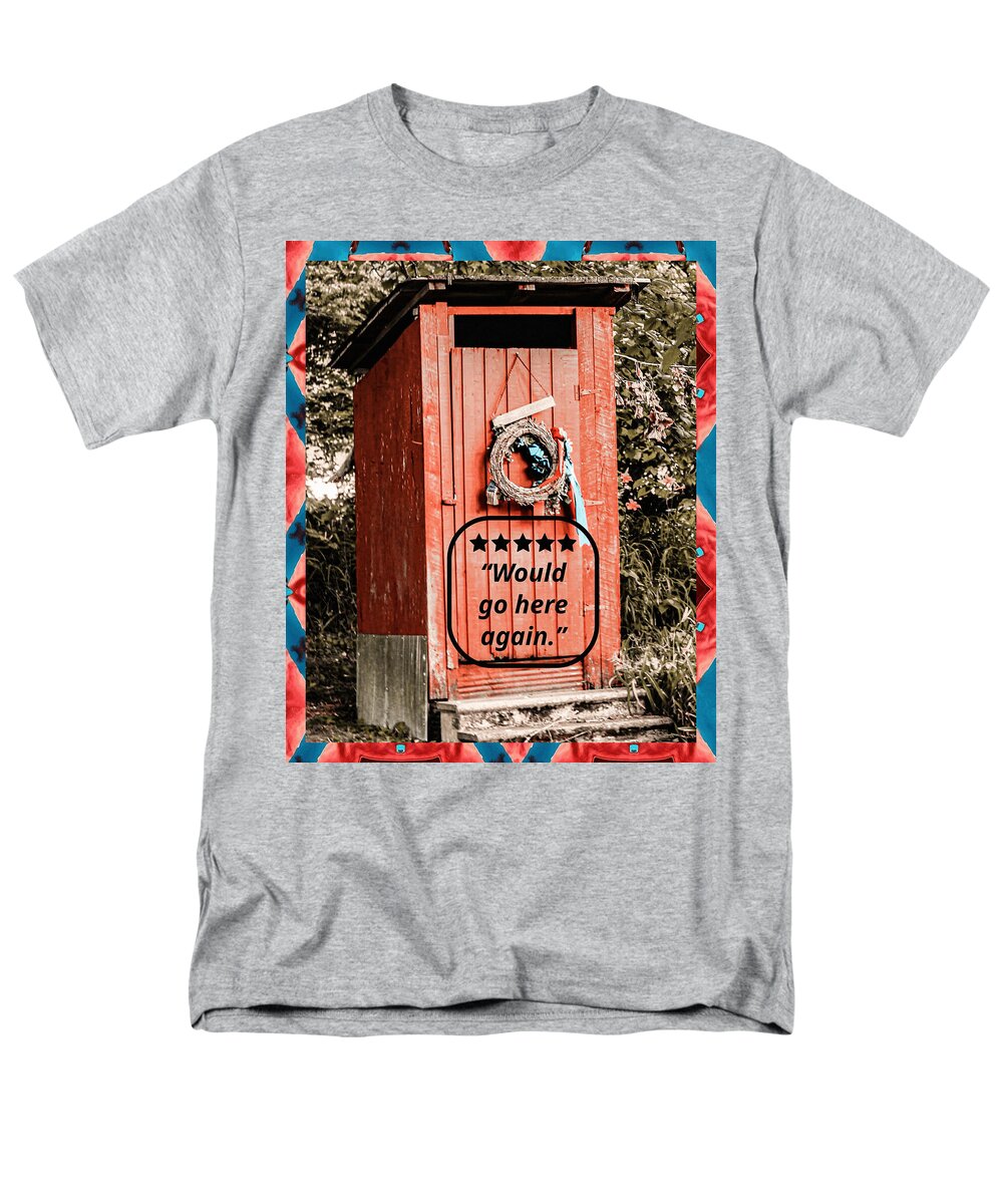 5-star Rated Rustic Outhouse with Review - Men's T-Shirt