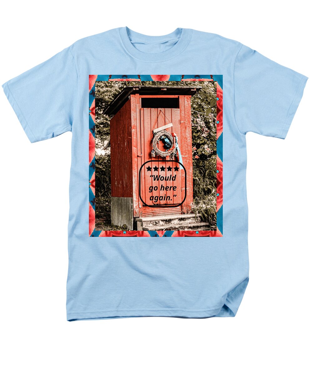 5-star Rated Rustic Outhouse with Review - Men's T-Shirt