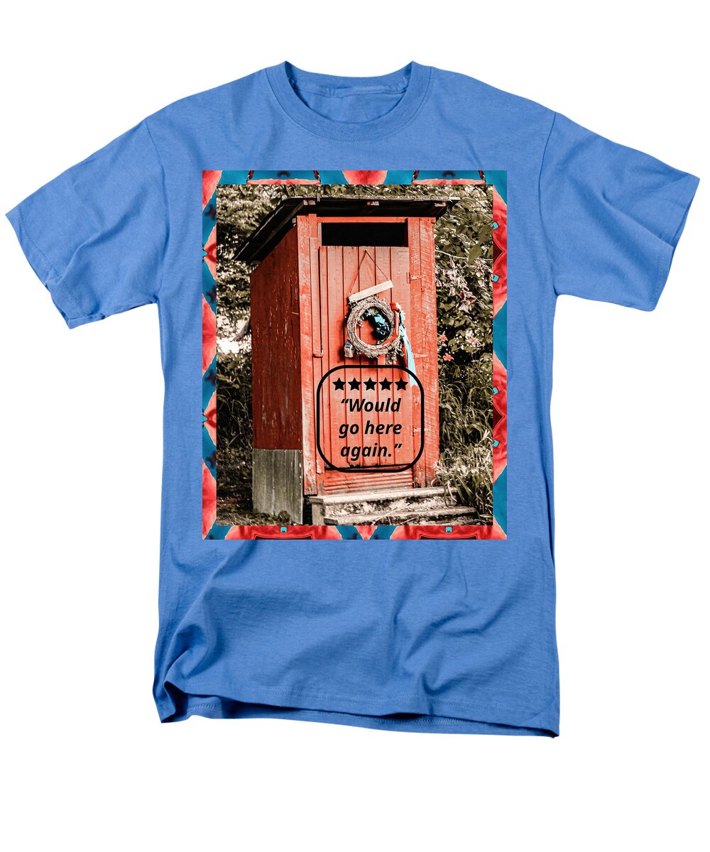 5-star Rated Rustic Outhouse with Review - Men's T-Shirt