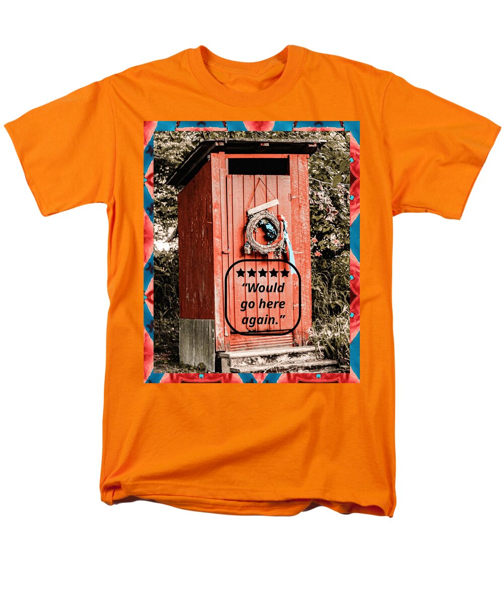5-star Rated Rustic Outhouse with Review - Men's T-Shirt