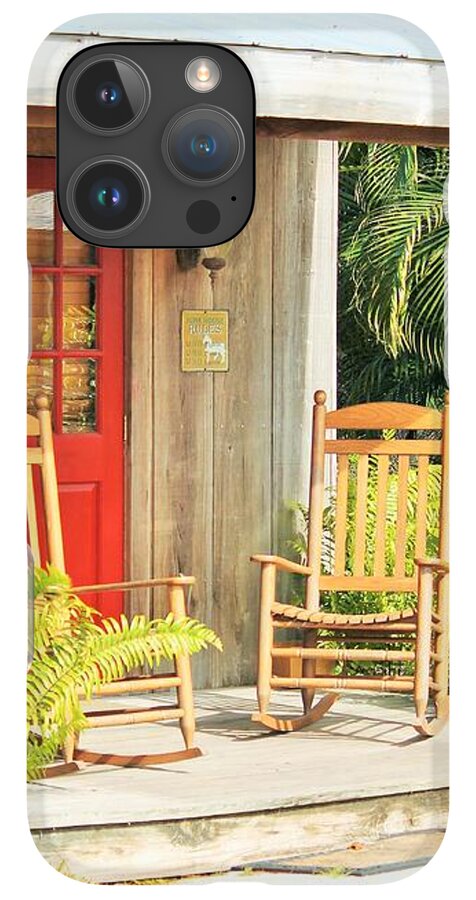 Rustic Porch with Red Door - Phone Case