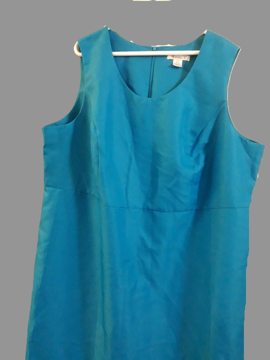 Roaman's 2-piece Blue Dress Outfit - size 18