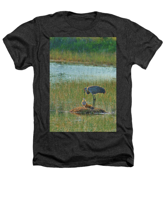 Sandhill Crane and Chicks in Malabar, Florida - Heathers T-Shirt